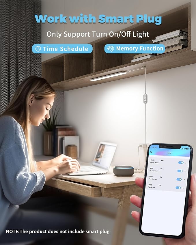 ASOKO Plug-in Under Desk Light, 16Inch LED Workbench Lights - Image 5
