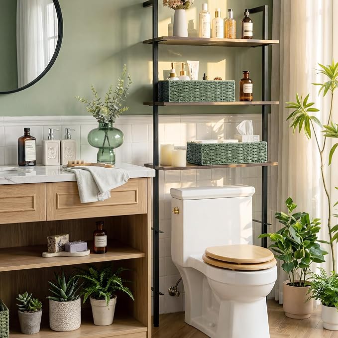 StorageWorks Sage Green Paper Rope Bathroom Basket Organizer and Storage - Image 4