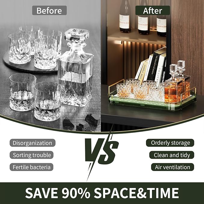 Seoneiro Whiskey Tray, Glass Cup Rack, Mug Holder, Coffee Cup Organizer - Image 3