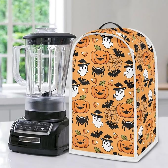 Cute Pumpkin Ghost Blender Dust Cover Anti Fingerprint Polyester Stand Mixer or - Image 5