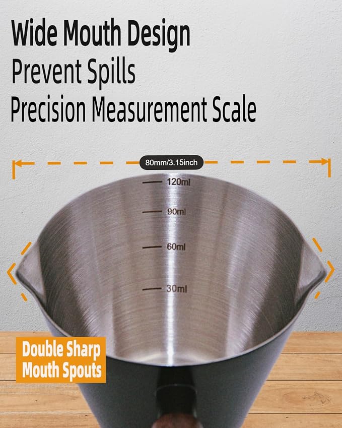 Espresso Shot Cups- 4oz Double Spouts Espresso Measuring Cups - Image 4