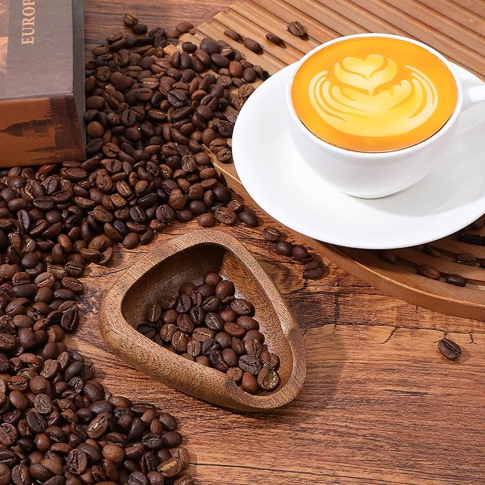 Coffee Bean Dosing Cup, Walnut Wood Espresso Accessories, Single Tray, Wood - Image 7