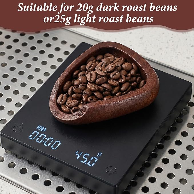 1 Pc Coffee Bean Dosing Cup, Dosing Walnut Wood Cups Coffee Measuring Cup - Image 4
