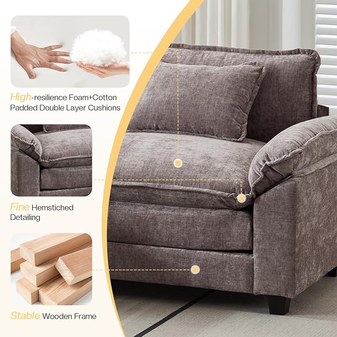 Modular Sectional Sofa, Cloud Couch - Image 7