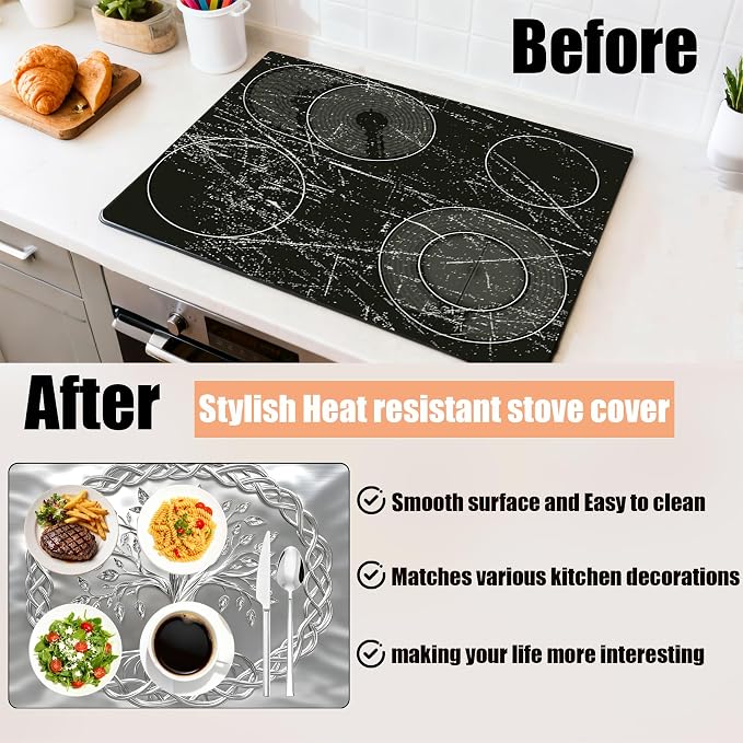 Anti-Slip Electric Stove Top Cover, Foldable Heat-Resistant Glass Stove Top - Image 2