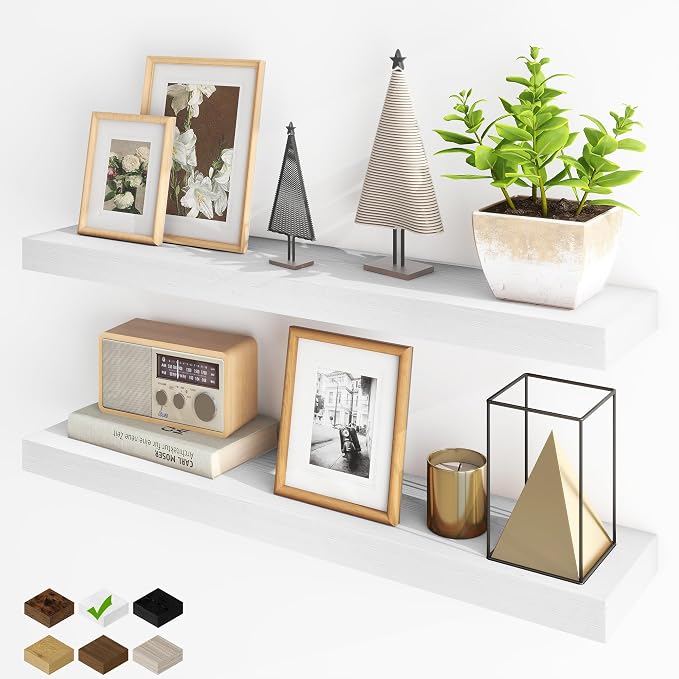 Fun Memories Floating Shelves for Wall, 36Inch Floating Shelves Set of 2 by FunMemories