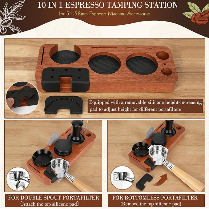 Y-Step 8 Pcs Espresso Accessories Kit, 51mm Espresso Tamper Kit Espresso Tools - Image 7