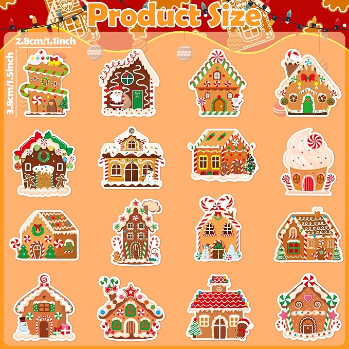 Haooryx Gingerbread House Sticker Rolls - Image 2
