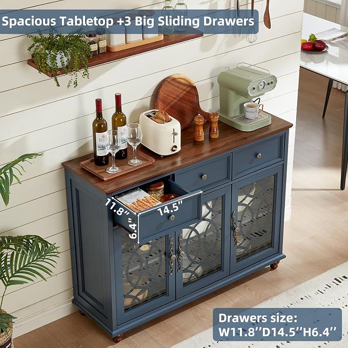 Joaxswe Farmhouse Sideboard Buffet Cabinet - Image 5