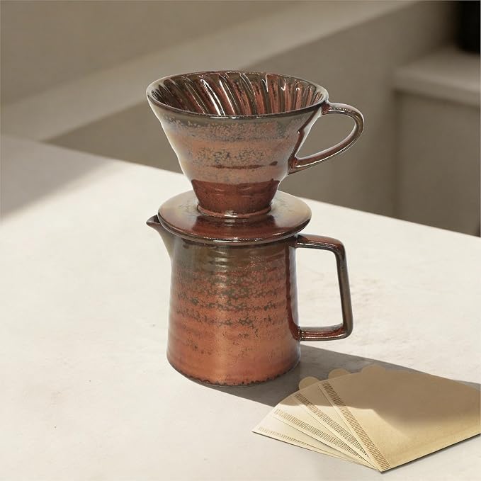 Vintage Ceramic Pour Over Coffee Maker by Unknown