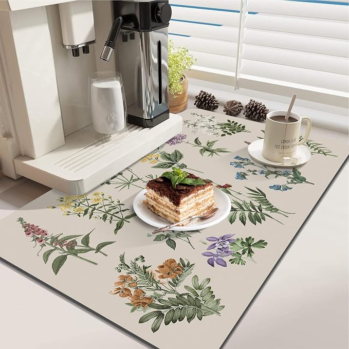 LOKHOM Dish Drying Mat for Kitchen Counter, Dish Drainer Rack Mat for Kitchen - Image 3