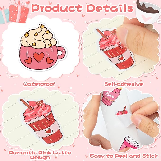 Haooryx Valentine's Day Latte Sticker - Image 3