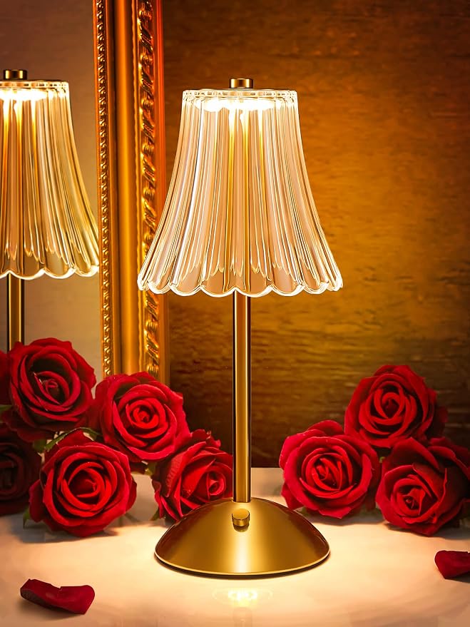 LED Table Lamp, 3200mAh Rechargeable Battery Operated, 30 Lighting Modes by OneFire