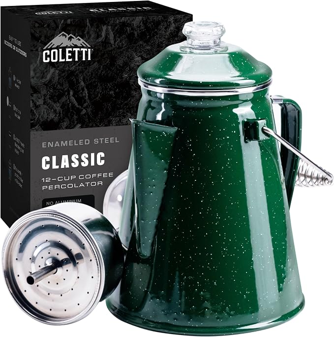 COLETTI Classic Percolator Coffee Pot — The Most Nostalgic Camping Coffee Pot by COLETTI