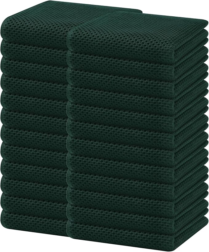 Homaxy 100% Cotton Waffle Weave Kitchen Dish Towels, Ultra Soft Absorbent Quick by Homaxy