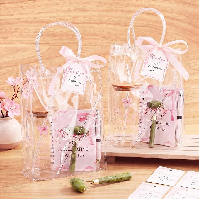 Reallnaive 6 Set Pink Bow Baby Shower Game Prizes - Image 7