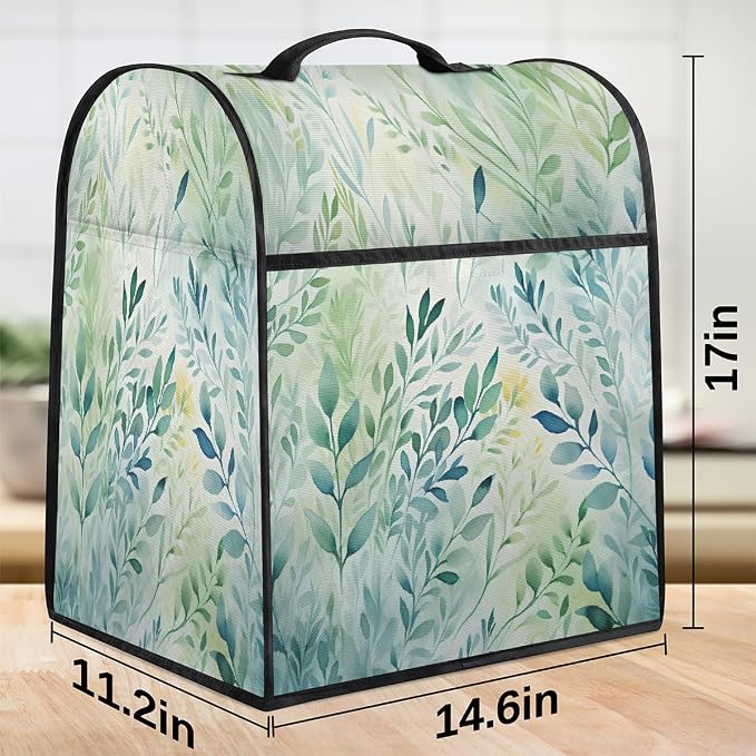 Leaves Kitchen Aid Mixer Cover Compatible Stand Mixer Dust Cover | Watercolor - Image 3