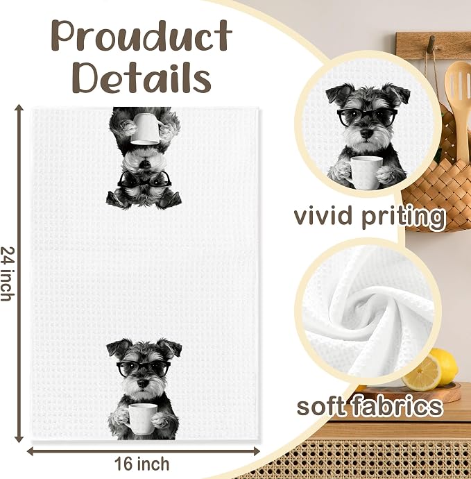 Funny Schnauzer Kitchen Towels, Dog Kitchen Accessories, Dog Chef Gifts - Image 6
