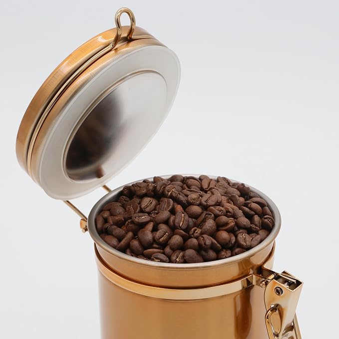 PRINCE G Airtight Coffee Canister, Light-Blocking Stainless Steel Coffee - Image 8