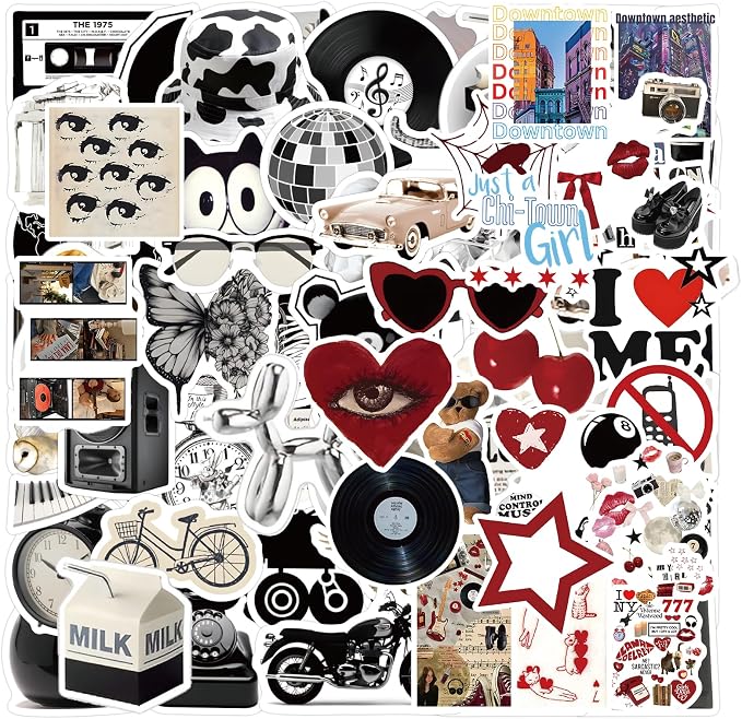 110PCS Y2K Stickers, Vinyl Waterproof Aesthetic Y2K Decals Pack by Unknown