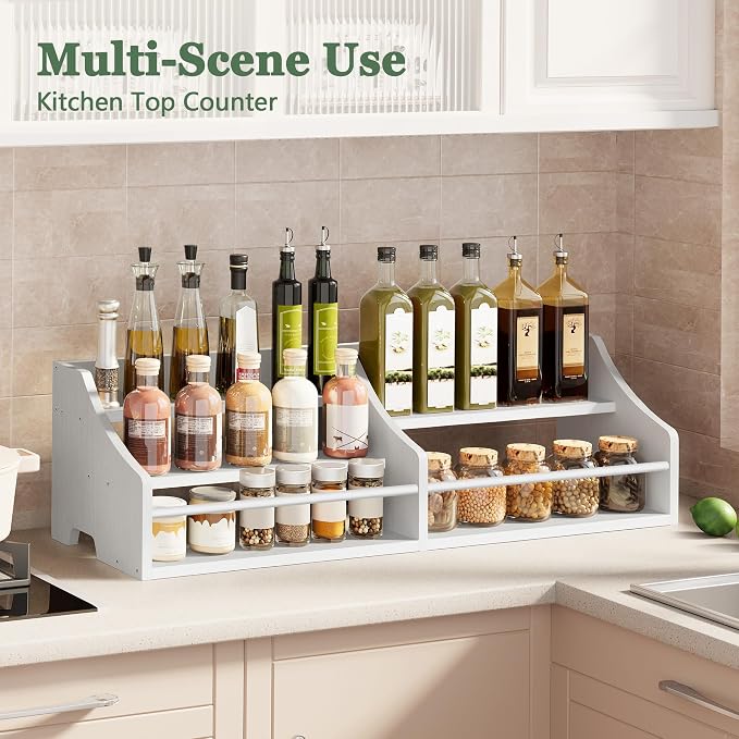 5 Tier Countertop Liquor Bottle Display Shelf Organizer, Retro Tabletop Wine - Image 6