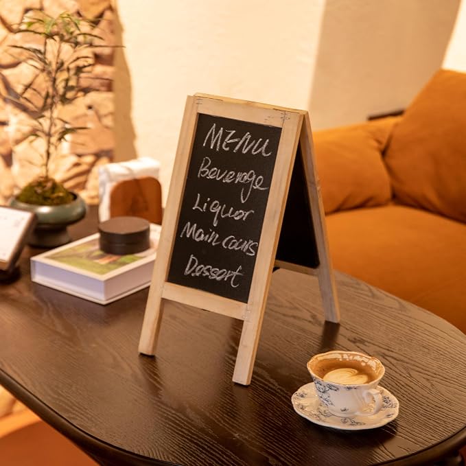 Vintiquewise 15-inch Wooden A-Frame Chalkboard Sign Double-Sided Menu Board - Image 5