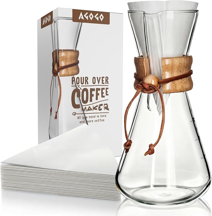 AGOGO Pour Over Coffee Maker Glass by AGOGOOfficial