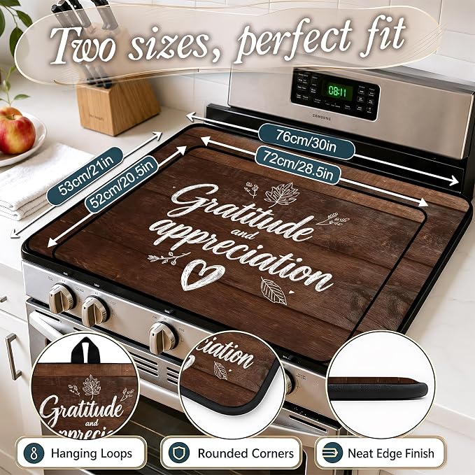 Multi-Design Stove Top Cover for Glass/Electric Stoves, 3-in-1 Counter - Image 2