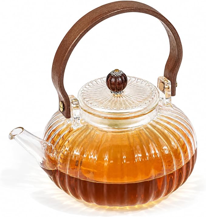 Borosilicate Glass Teapot Stovetop Safe 30 oz/900 ml by Unknown