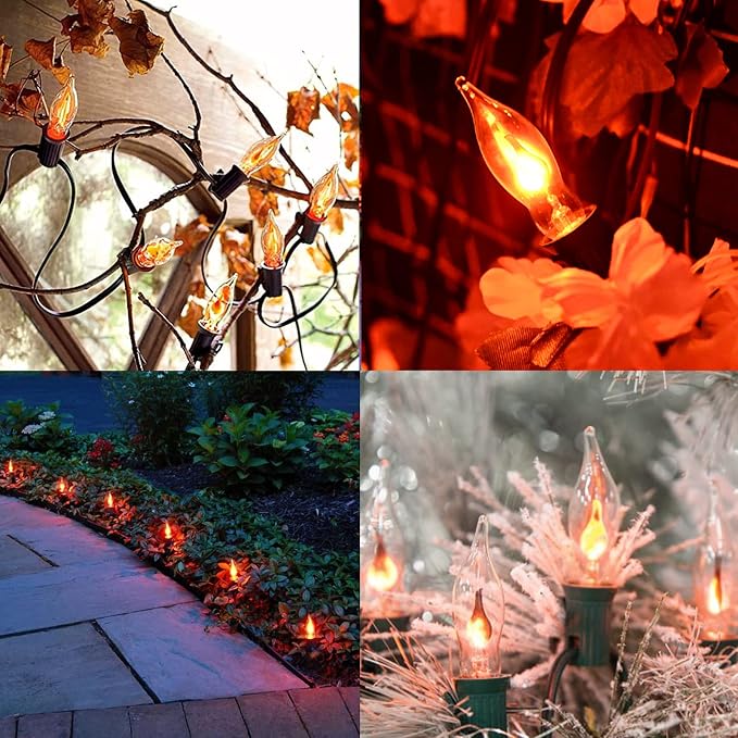 SUNSGNE Christmas Flicker Flame String Lights, 10ft Halloween String Lights - Image 7