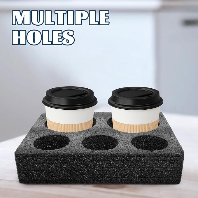 Cup Holder Carrier Foam Tray for Takeout Beverages Milk Tea Coffee Drink - Image 4