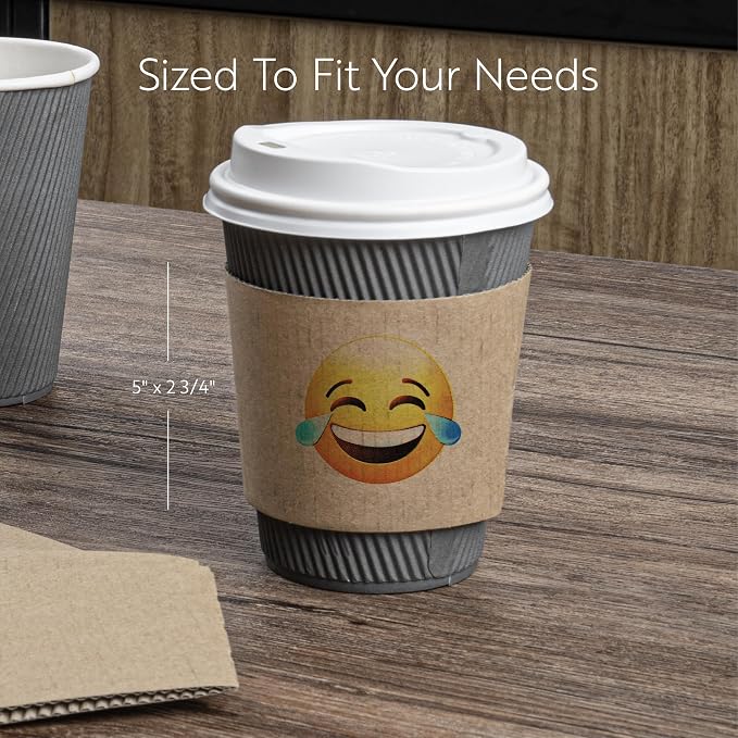 Restaurantware SLEEVES ONLY: Restpresso 5.1 x 2.8 Inch Coffee Cup Sleeves 50 - Image 2