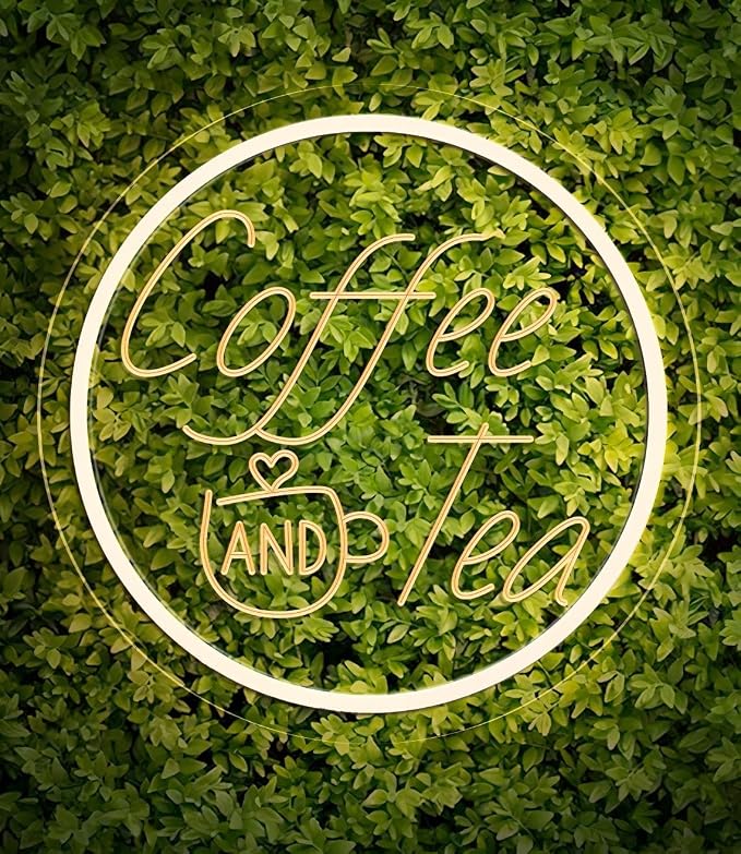 Coffee and Tea Neon Light Sign for Station Bar, Coffee & Tea Light Up Sign for by Trescreyo