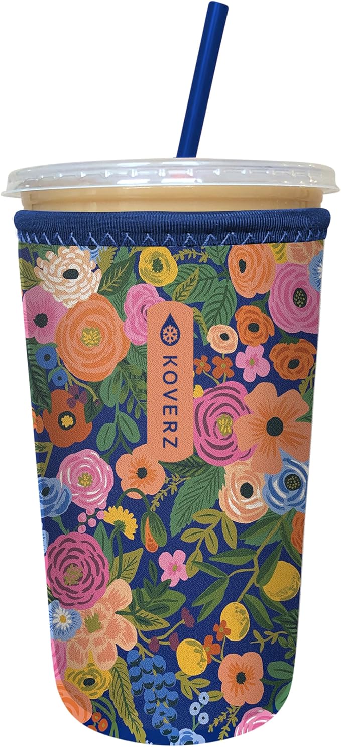 Iced Coffee Sleeve, Insulated Neoprene Cup Sleeve, Fits a 24 Oz. Coffee Cup by Koverz
