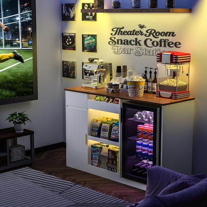 GDLF Snack Bar Cabinet with Fridge Space, Dining Room or Family Room - Image 3