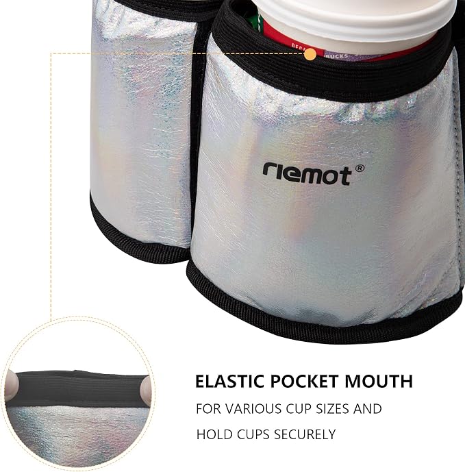 riemot Luggage Travel Cup Holder Free Hand Drink Carrier - Image 4