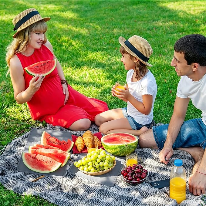 Reallnaive 4 Pcs Cooling Mat for Food Reusable Freezable Ice Mat for Buffet - Image 5