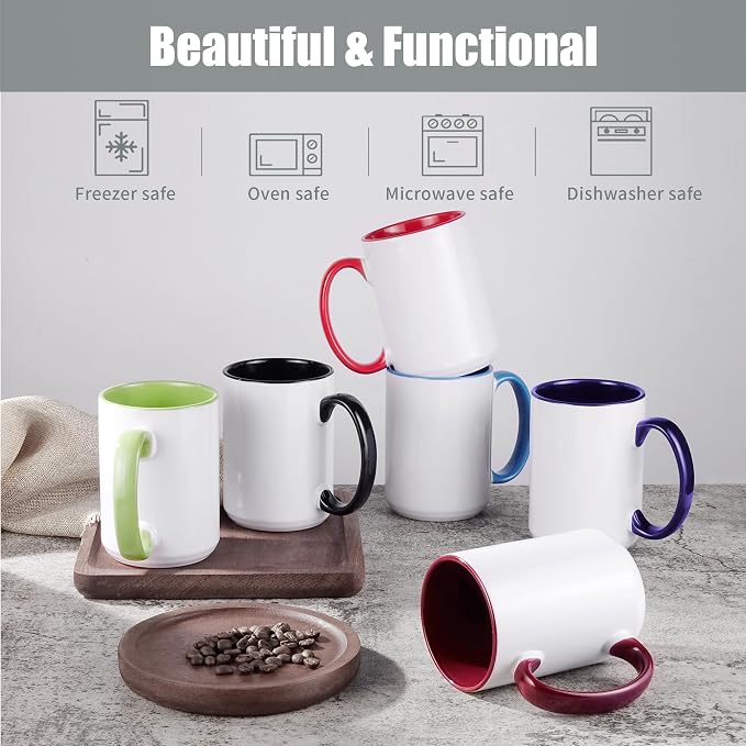 Sublimation Mugs 15 oz Set of 12 Bulk Coffee Mugs - Image 4