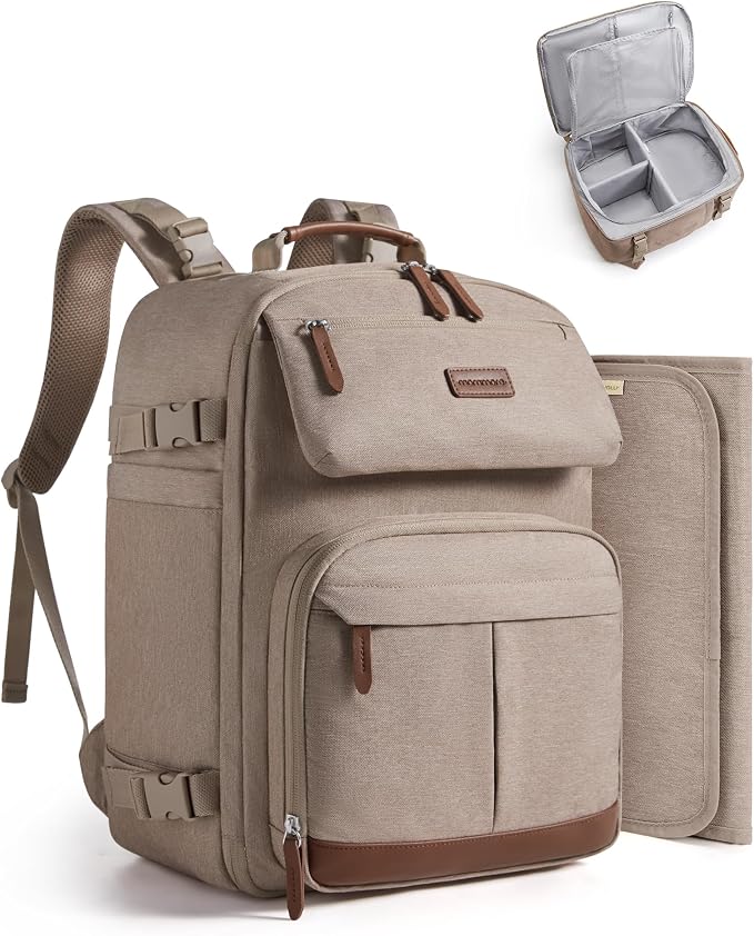 mommore Diaper Bag Backpack Multi-Pocket Travel Baby Bag by mommore