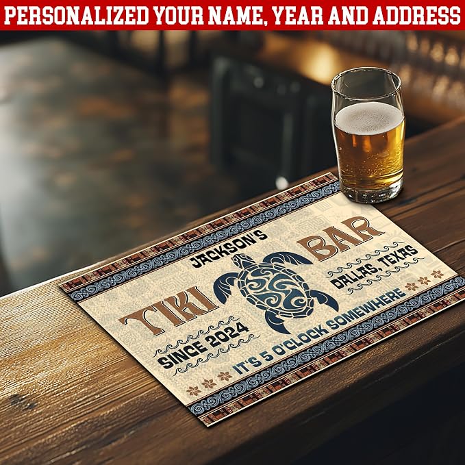 THUYPT Personalized Tiki Bar Mat, Dish Drying Mat - Image 3