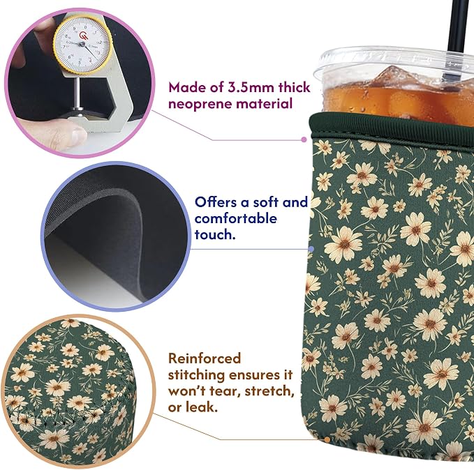 Reusable Insulated Neoprene Iced Coffee Sleeve - Image 2