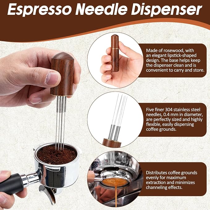 7 Pcs Espresso Accessories Kit, 51 mm Coffee Tamper Set Espresso Machine - Image 4