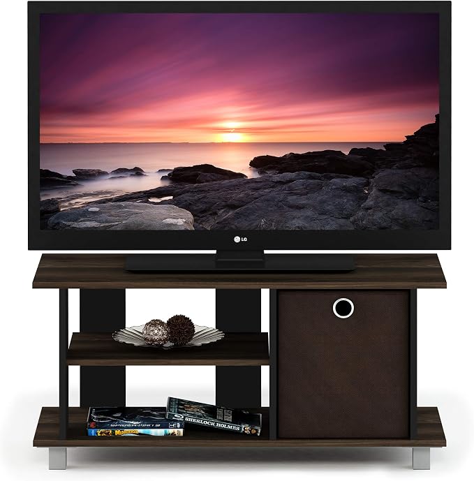 Furinno SIMPLISTIC TV Stand, 3-Tier Entertainment Center, Open Shelf TV Console - Image 3