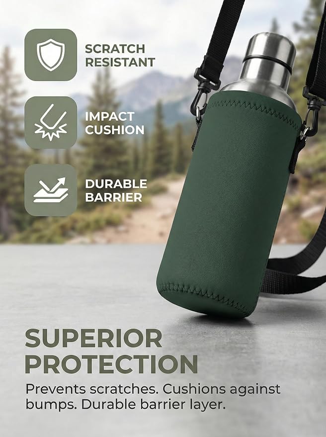 AUPET Water Bottle Bag Carrier, 24oz/32oz Insulated Neoprene bottle Sling - Image 3