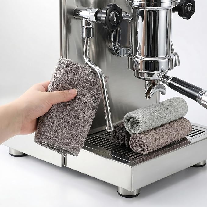4 Pcs Barista Microfiber Cloths, Waffle Weave Microfiber Towel, Professional by Unknown
