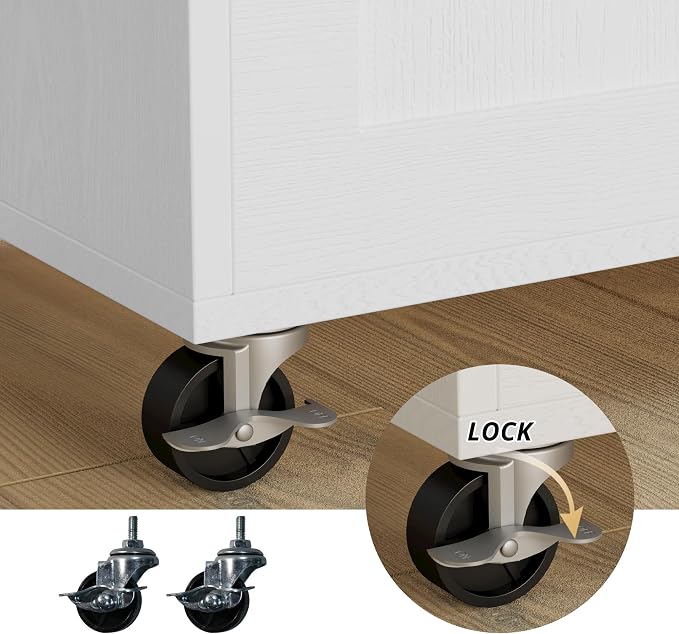 IRONCK Rolling Kitchen Island Table on Wheels - Image 6