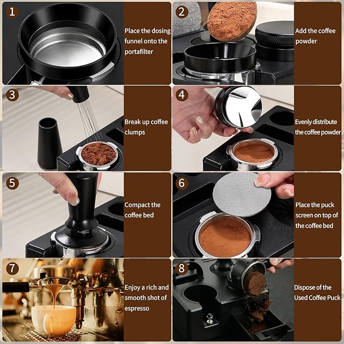 12PCS Espresso Accessories Kit: 51mm Espresso Tamper, Coffee Distributor - Image 5