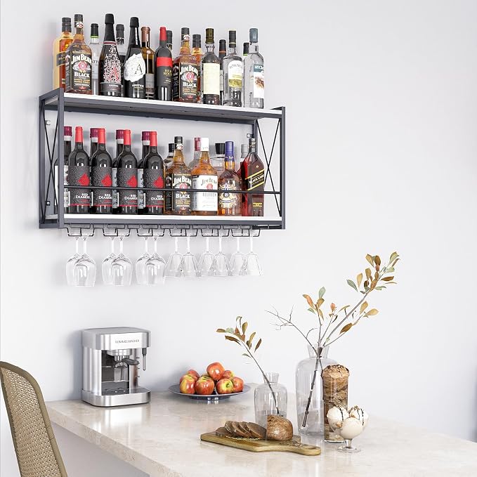 Dokser Wine Rack Wall Mounted Shelf - Image 3