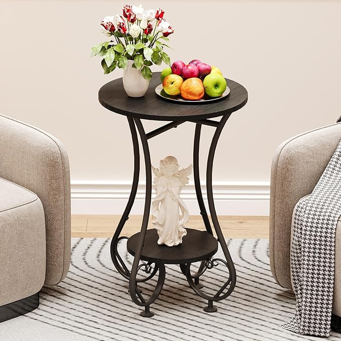 X-cosrack Small Round Side Table, Round End Table - Image 8