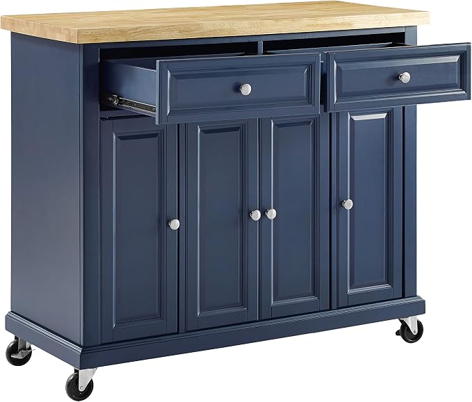 Crosley Furniture Madison Madison Rolling Kitchen Island Cart, Microwave Stand - Image 9